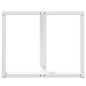 vidaXL Gambe Tavolo Pranzo Forma T 2pz Bianco 100x35x(72-73)cm Acciaio