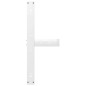 vidaXL Gambe Tavolo Pranzo Forma T 2pz Bianco 100x35x(72-73)cm Acciaio