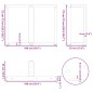 vidaXL Gambe Tavolo Pranzo Forma T 2pz Bianco 100x35x(72-73)cm Acciaio