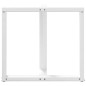 vidaXL Gambe Tavolo Pranzo Forma T 2pz Bianco 70x35x(72-73) cm Acciaio vidaXL Gambe Tavolo Pranzo Forma T 2pz Bianco 70x35x(72-73) cm Acciaio