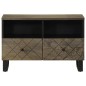 vidaXL Mobile Porta TV Nero 70x33x46 cm in Legno Massello di Mango vidaXL Mobile Porta TV Nero 70x33x46 cm in Legno Massello di Mango