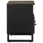 vidaXL Mobile Porta TV Nero 70x33x46 cm in Legno Massello di Mango vidaXL Mobile Porta TV Nero 70x33x46 cm in Legno Massello di Mango