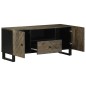 vidaXL Mobile Porta TV Nero 105x33x46 cm in Legno Massello di Mango vidaXL Mobile Porta TV Nero 105x33x46 cm in Legno Massello di Mango