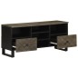 vidaXL Mobile Porta TV Nero 100x33x46 cm in Legno Massello di Mango vidaXL Mobile Porta TV Nero 100x33x46 cm in Legno Massello di Mango