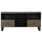 vidaXL Mobile Porta TV Nero 100x33x46 cm in Legno Massello di Mango vidaXL Mobile Porta TV Nero 100x33x46 cm in Legno Massello di Mango