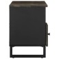 vidaXL Mobile Porta TV Nero 100x33x46 cm in Legno Massello di Mango vidaXL Mobile Porta TV Nero 100x33x46 cm in Legno Massello di Mango