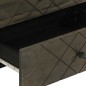 vidaXL Comodino Nero 50x33x62 cm in Legno Massello di Mango