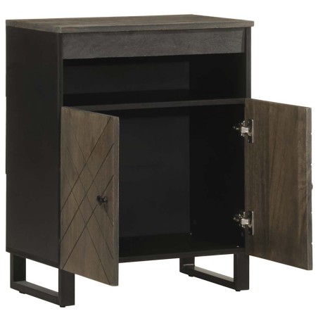vidaXL Credenza Nera 60x33x75 cm in Legno Massello di Mango