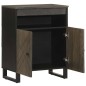 vidaXL Credenza Nera 60x33x75 cm in Legno Massello di Mango