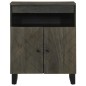 vidaXL Credenza Nera 60x33x75 cm in Legno Massello di Mango