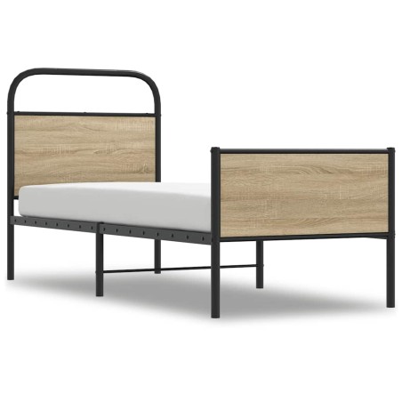 vidaXL Giroletto senza Materasso Rovere Sonoma 75x190 cm in Truciolato