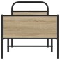 vidaXL Giroletto senza Materasso Rovere Sonoma 75x190 cm in Truciolato