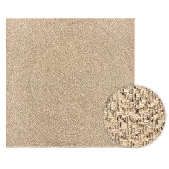 vidaXL Tappeto ZIZUR 240x240 cm Aspetto Iuta per Interni ed Esterni