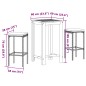 vidaXL Set Bar da Giardino 3 pz Grigio in Legno Acacia e Polyrattan vidaXL Set Bar da Giardino 3 pz Grigio in Legno Acacia e Polyrattan