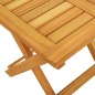 vidaXL Lettino Prendisole con Cuscino e Tavolino Legno Massello Acacia