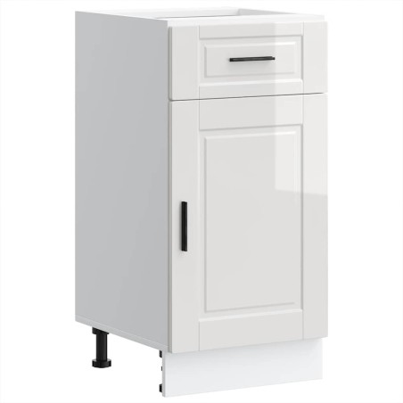 vidaXL Base da Cucina Porto Bianco Lucido in Legno Multistrato
