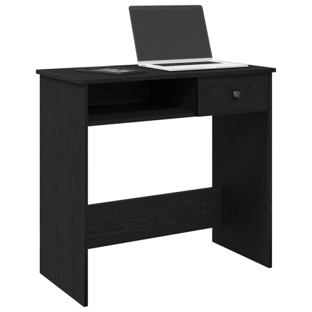 vidaXL Scrivania Nera 80x40x75 cm in Legno Multistrato