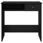 vidaXL Scrivania Nera 80x40x75 cm in Legno Multistrato