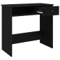 vidaXL Scrivania Nera 80x40x75 cm in Legno Multistrato