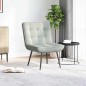 vidaXL Sedia Relax 64x74x84 cm Grigio Chiaro in Velluto vidaXL Sedia Relax 64x74x84 cm Grigio Chiaro in Velluto
