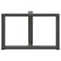vidaXL Gambe Tavolino Caffè a T 2 pz Antracite 60x25x(42-43)cm Acciaio vidaXL Gambe Tavolino Caffè a T 2 pz Antracite 60x25x(42-43)cm Acciaio