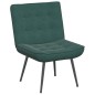 vidaXL Poltrona Relax con Poggiapiedi Verde Scuro in Velluto vidaXL Poltrona Relax con Poggiapiedi Verde Scuro in Velluto
