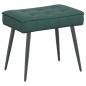 vidaXL Poltrona Relax con Poggiapiedi Verde Scuro in Velluto vidaXL Poltrona Relax con Poggiapiedi Verde Scuro in Velluto