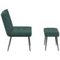 vidaXL Poltrona Relax con Poggiapiedi Verde Scuro in Velluto vidaXL Poltrona Relax con Poggiapiedi Verde Scuro in Velluto