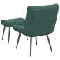 vidaXL Poltrona Relax con Poggiapiedi Verde Scuro in Velluto vidaXL Poltrona Relax con Poggiapiedi Verde Scuro in Velluto