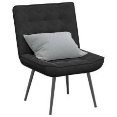 vidaXL Poltrona Relax 64x74x84 cm Nera in Velluto