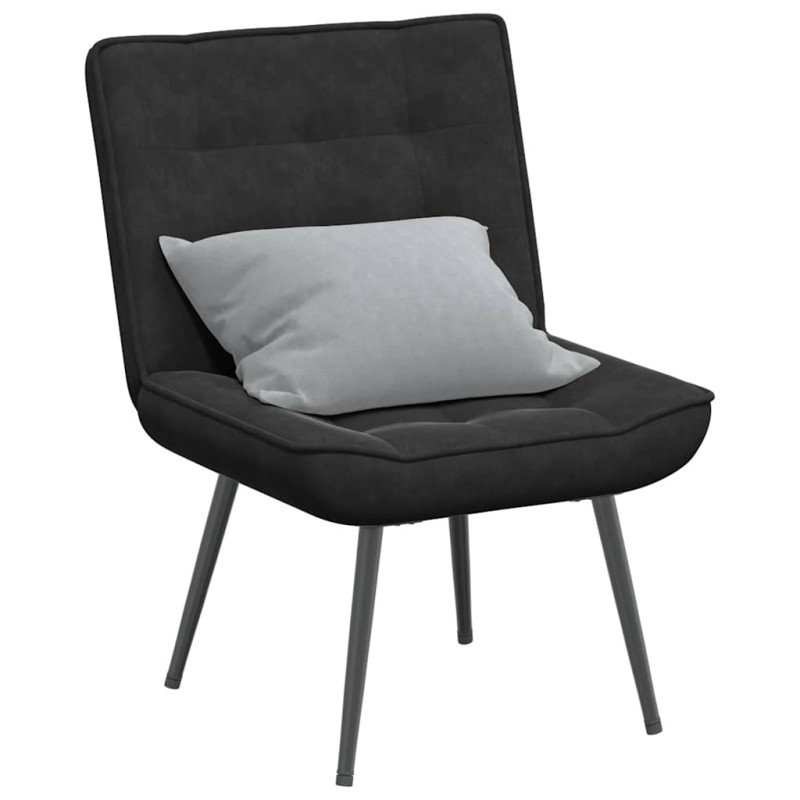 vidaXL Poltrona Relax 64x74x84 cm Nera in Velluto