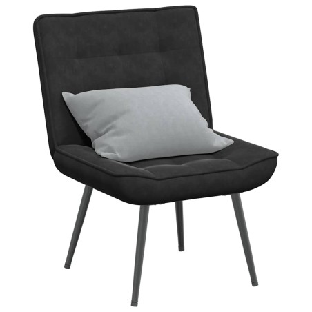 vidaXL Poltrona Relax 64x74x84 cm Nera in Velluto