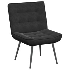 vidaXL Poltrona Relax 64x74x84 cm Nera in Velluto