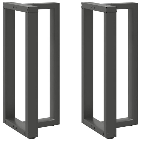 vidaXL Gambe Tavolo Bar Forma T 2 pz Antracite 40x35x(90-91)cm Acciaio