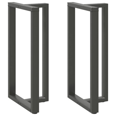 vidaXL Gambe Tavolo Bar a T 2 pz Antracite 60x35x(111-112) cm Acciaio