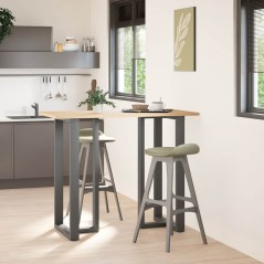 vidaXL Gambe Tavolo Bar a T 2 pz Antracite 60x35x(111-112) cm Acciaio