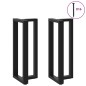 vidaXL Gambe Tavolo Bar a Forma T 2 pz Nero 50x35x(101-102) cm Acciaio vidaXL Gambe Tavolo Bar a Forma T 2 pz Nero 50x35x(101-102) cm Acciaio