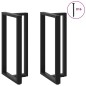 vidaXL Gambe Tavolo Bar a Forma T 2 pz Nero 60x35x(111-112) cm Acciaio vidaXL Gambe Tavolo Bar a Forma T 2 pz Nero 60x35x(111-112) cm Acciaio