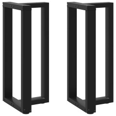 vidaXL Gambe Tavolo Bar a Forma T 2 pz Nero 50x35x(90-91) cm Acciaio