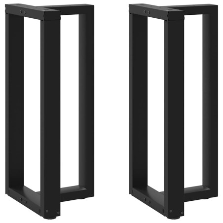 vidaXL Gambe Tavolo Bar a Forma T 2 pz Nero 50x35x(90-91) cm Acciaio