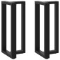 vidaXL Gambe Tavolo Bar a Forma T 2 pz Nero 50x35x(90-91) cm Acciaio vidaXL Gambe Tavolo Bar a Forma T 2 pz Nero 50x35x(90-91) cm Acciaio