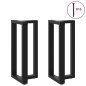 vidaXL Gambe Tavolo Bar a Forma T 2 pz Nero 50x35x(90-91) cm Acciaio vidaXL Gambe Tavolo Bar a Forma T 2 pz Nero 50x35x(90-91) cm Acciaio