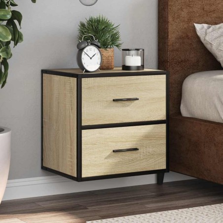 vidaXL Comodino a Muro Rovere Sonoma 40x31x39,5 cm