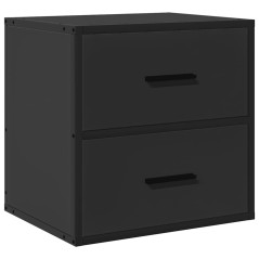 vidaXL Comodino a Muro Nero 40x31x39,5 cm