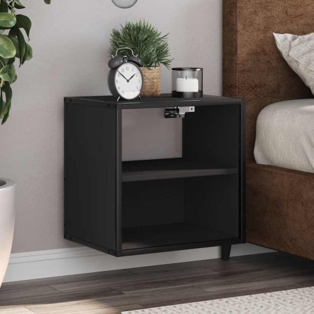vidaXL Comodini a Muro 2 pz Nero 40x31x39,5 cm