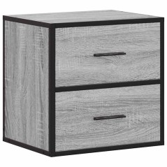 vidaXL Comodino a Muro Grigio Sonoma 40x31x39,5 cm