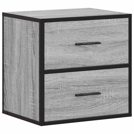 vidaXL Comodino a Muro Grigio Sonoma 40x31x39,5 cm
