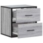 vidaXL Comodino a Muro Grigio Sonoma 40x31x39,5 cm vidaXL Comodino a Muro Grigio Sonoma 40x31x39,5 cm