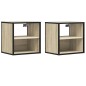 vidaXL Comodini a Muro 2 pz Rovere Sonoma 40x31x39,5 cm vidaXL Comodini a Muro 2 pz Rovere Sonoma 40x31x39,5 cm