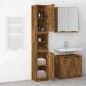 Armadietto Bagno Rovere Fumo 32x34x188,5cm in Legno Multistrato Armadietto Bagno Rovere Fumo 32x34x188,5cm in Legno Multistrato